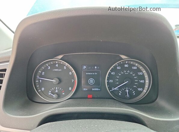 5NPD84LF8JH291658 2018 HYUNDAI ELANTRA Синий Вид щитка приборов