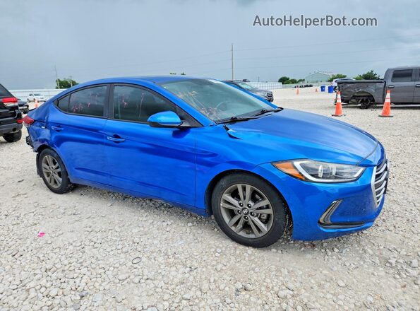 5NPD84LF8JH291658 2018 HYUNDAI ELANTRA Синий Передняя правая четверть
