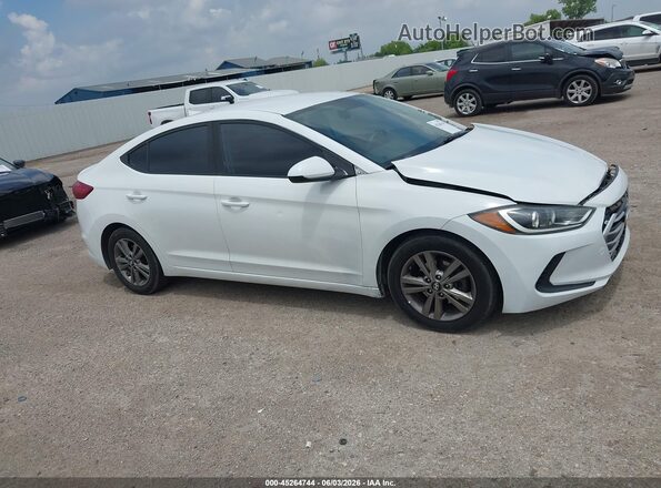 5NPD84LF8JH294334 2018 HYUNDAI ELANTRA White Vista interior trasera