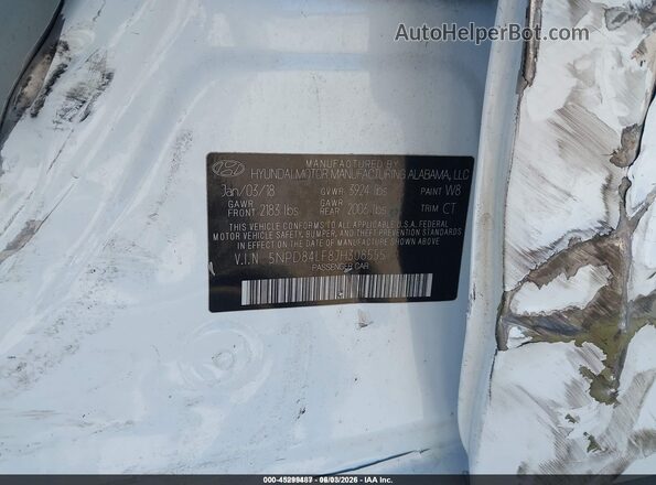 5NPD84LF8JH308555 2018 HYUNDAI ELANTRA White Widok komory silnika