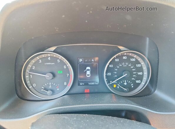 5NPD84LF8JH326408 2018 HYUNDAI ELANTRA Синий Вид щитка приборов