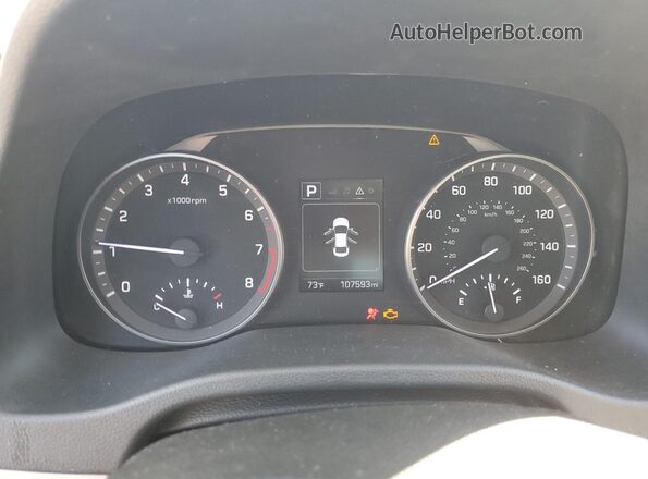5NPD84LF8JH335531 2018 HYUNDAI ELANTRA Белый Вид щитка приборов