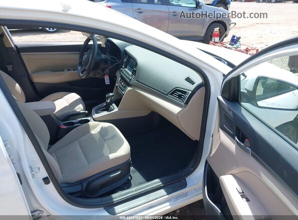 5NPD84LF8JH344861 2018 HYUNDAI ELANTRA White წინა სალონის ხედი