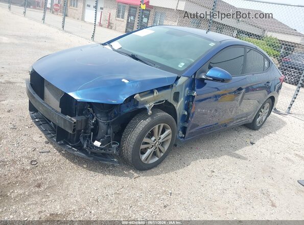 5NPD84LF8JH351907 2018 HYUNDAI ELANTRA Blue Передня ліва чверть