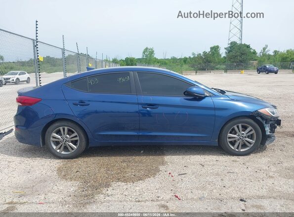5NPD84LF8JH351907 2018 HYUNDAI ELANTRA Blue Вид задньої частини салону