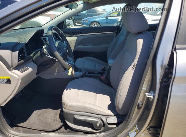 5NPD84LF8KH409368 2019 HYUNDAI ELANTRA Gray წინა სალონის ხედი