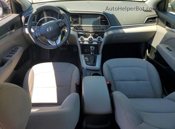 5NPD84LF8KH409368 2019 HYUNDAI ELANTRA Gray წინა პანელის ხედი