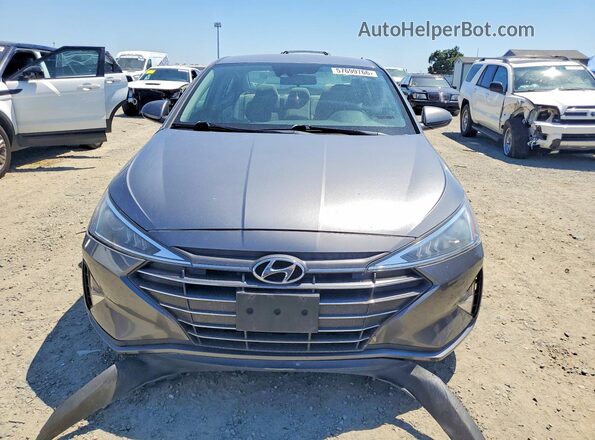 5NPD84LF8KH409368 2019 HYUNDAI ELANTRA Gray წინა ხედი