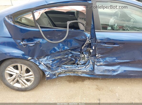5NPD84LF8KH448428 2019 HYUNDAI ELANTRA Blue Front view