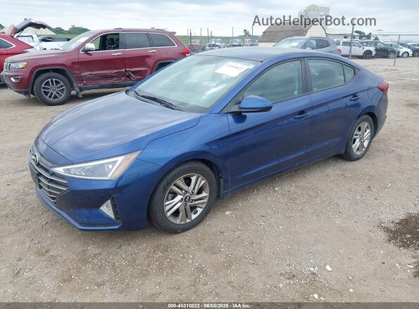 5NPD84LF8KH448428 2019 HYUNDAI ELANTRA Blue Front left