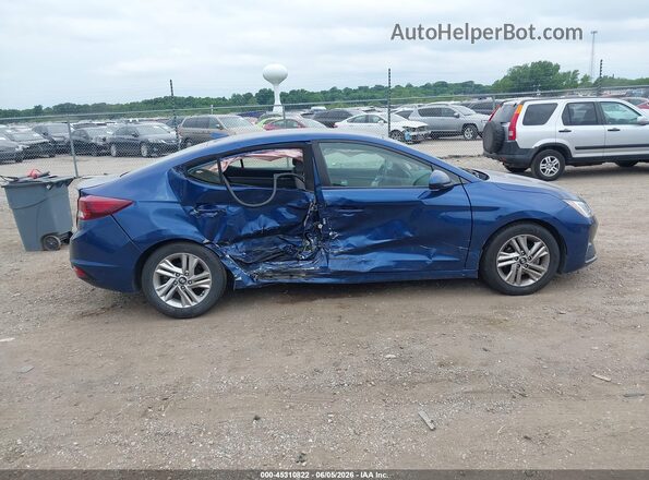 5NPD84LF8KH448428 2019 HYUNDAI ELANTRA Blue Rear interior view