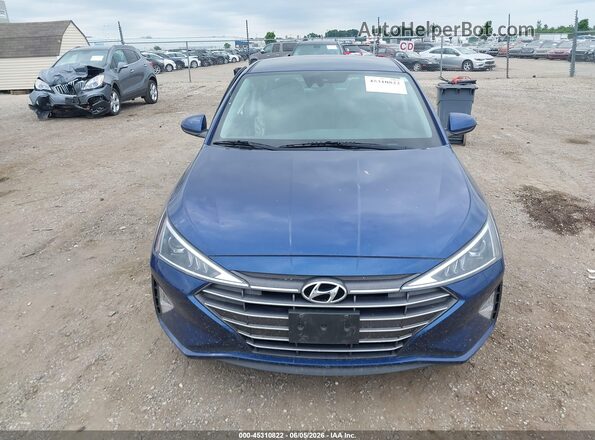 5NPD84LF8KH448428 2019 HYUNDAI ELANTRA Blue Instrument cluster view