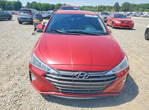 5NPD84LF8KH451197 2019 HYUNDAI ELANTRA Red Front view