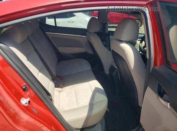 5NPD84LF8KH451197 2019 HYUNDAI ELANTRA Red Rear seats view