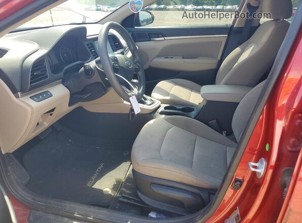 5NPD84LF8KH451197 2019 HYUNDAI ELANTRA Red Front interior view