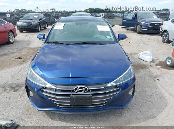 5NPD84LF8LH532315 2020 HYUNDAI ELANTRA Blue ხელსაწყოთა პანელის ხედი