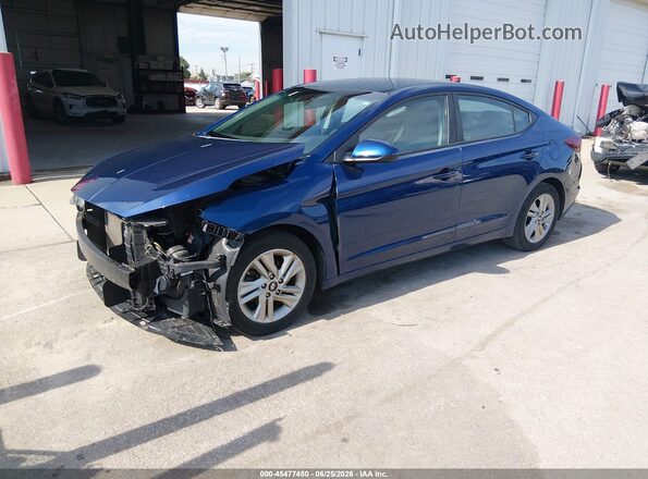 5NPD84LF8LH560115 2020 HYUNDAI ELANTRA Blue წინა მარცხენა ხედი სამი მეოთხედიდან