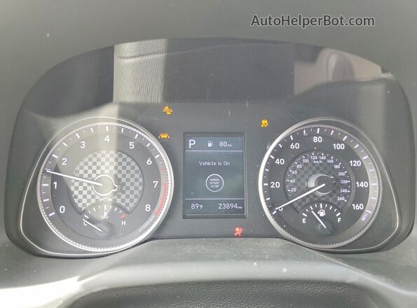 5NPD84LF8LH627506 2020 HYUNDAI ELANTRA Red Widok zestawu wskaźników