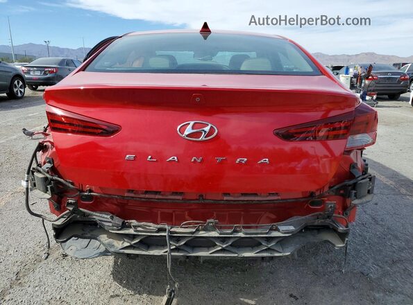 5NPD84LF8LH627506 2020 HYUNDAI ELANTRA Red Widok z tyłu