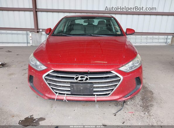5NPD84LF9HH003656 2017 HYUNDAI ELANTRA Red Vista del cuadro de instrumentos