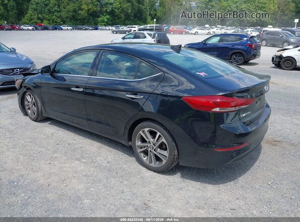 5NPD84LF9HH013796 2017 HYUNDAI ELANTRA Черный Задняя левая четверть