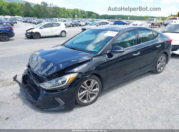 5NPD84LF9HH013796 2017 HYUNDAI ELANTRA Черный Передняя левая четверть