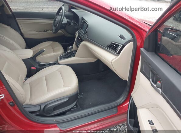 5NPD84LF9HH055899 2017 HYUNDAI ELANTRA Red Front interior view