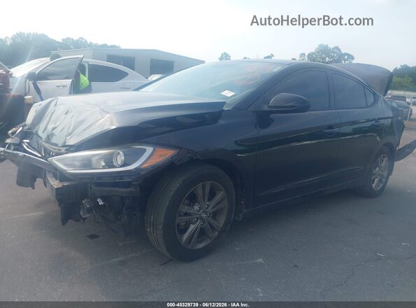 5NPD84LF9HH062271 2017 HYUNDAI ELANTRA Black წინა მარცხენა ხედი სამი მეოთხედიდან