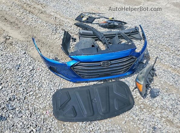 5NPD84LF9HH074386 2017 HYUNDAI ELANTRA Blue ძრავის განყოფილების ხედი
