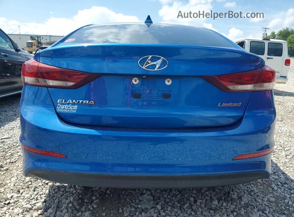 5NPD84LF9HH074386 2017 HYUNDAI ELANTRA Blue უკანა ხედი
