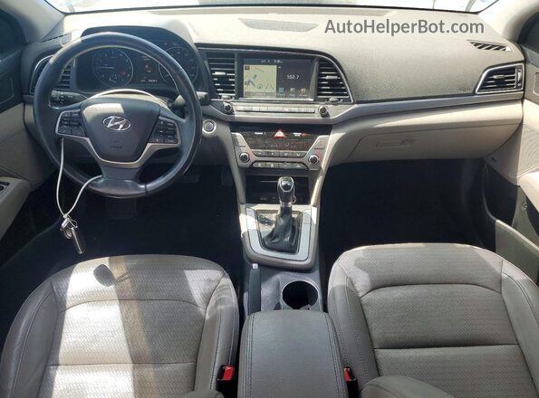 5NPD84LF9HH074386 2017 HYUNDAI ELANTRA Blue წინა პანელის ხედი