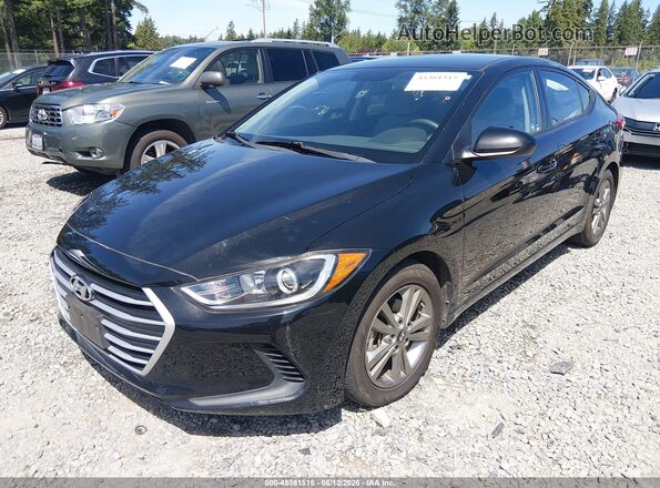 5NPD84LF9HH083802 2017 HYUNDAI ELANTRA Black წინა მარცხენა ხედი სამი მეოთხედიდან