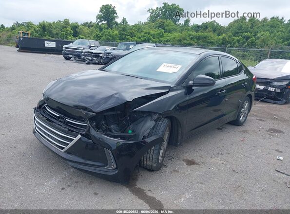 5NPD84LF9HH156926 2017 HYUNDAI ELANTRA Black Առջևի ձախ երեք քառորդ տեսարան