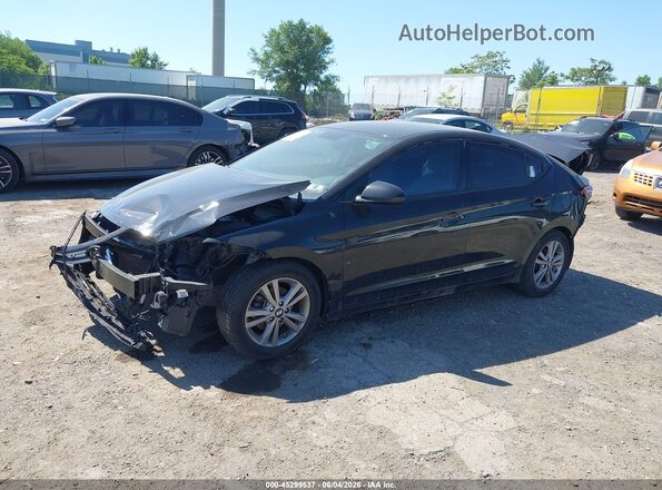 5NPD84LF9HH190445 2017 HYUNDAI ELANTRA Black წინა მარცხენა ხედი სამი მეოთხედიდან