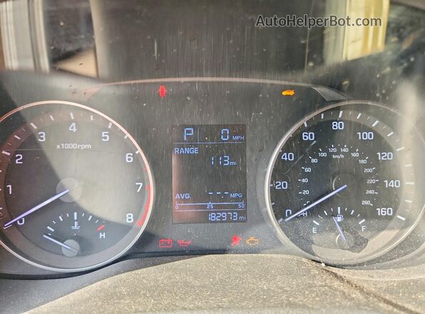 5NPD84LF9HH191675 2017 HYUNDAI ELANTRA Black Widok zestawu wskaźników