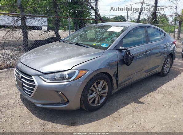 5NPD84LF9JH260032 2018 HYUNDAI ELANTRA Gray წინა მარცხენა ხედი სამი მეოთხედიდან