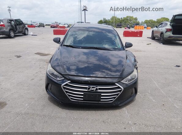 5NPD84LF9JH217035 2018 HYUNDAI ELANTRA Black Widok zestawu wskaźników