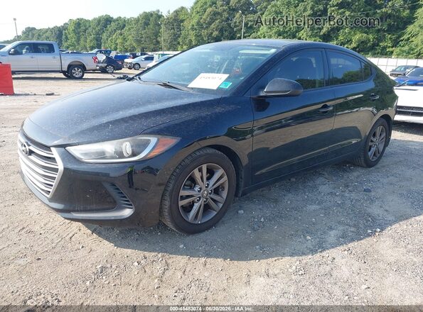 5NPD84LF9JH222817 2018 HYUNDAI ELANTRA Black Vista tres cuartos delantera izquierda