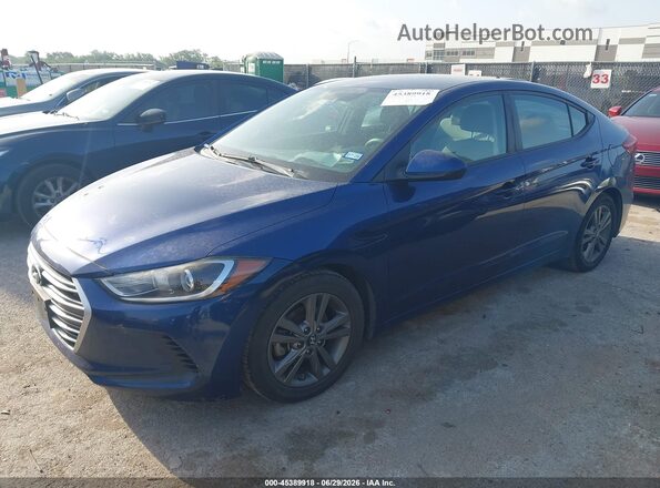 5NPD84LF9JH241772 2018 HYUNDAI ELANTRA Blue Передня ліва чверть