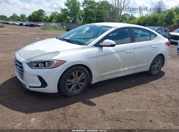5NPD84LF9JH248432 2018 HYUNDAI ELANTRA White Առջևի ձախ երեք քառորդ տեսարան