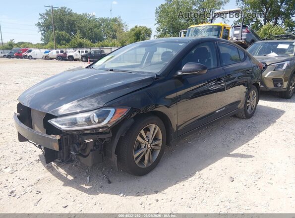 5NPD84LF9JH266848 2018 HYUNDAI ELANTRA Black წინა მარცხენა ხედი სამი მეოთხედიდან