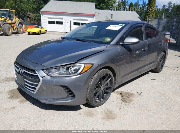 5NPD84LF9JH337739 2018 HYUNDAI ELANTRA Gray Առջևի ձախ երեք քառորդ տեսարան