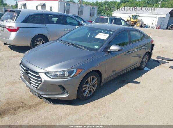 5NPD84LF9JH343928 2018 HYUNDAI ELANTRA Gray Vista tres cuartos delantera izquierda