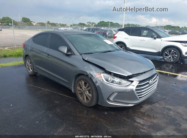 5NPD84LF9JH351415 2018 HYUNDAI ELANTRA Gray წინა ხედი