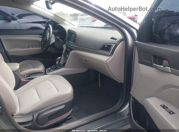 5NPD84LF9JH351415 2018 HYUNDAI ELANTRA Gray წინა სალონის ხედი