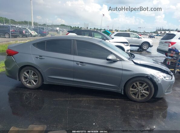 5NPD84LF9JH351415 2018 HYUNDAI ELANTRA Gray უკანა სალონის ხედი