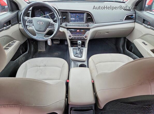 5NPD84LF9JH352628 2018 HYUNDAI ELANTRA Red Dashboard view