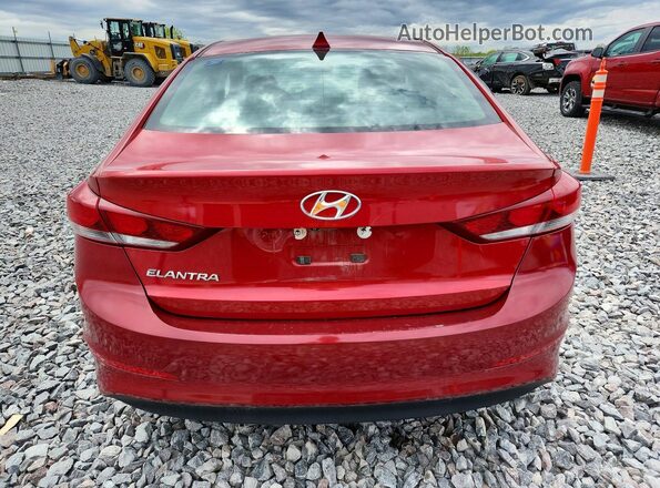 5NPD84LF9JH352628 2018 HYUNDAI ELANTRA Red Rear view