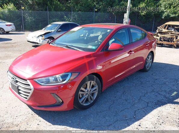 5NPD84LF9JH379165 2018 HYUNDAI ELANTRA Red Front left