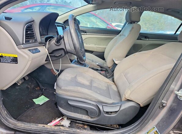 5NPD84LF9JH394698 2018 HYUNDAI ELANTRA Gray Front interior view
